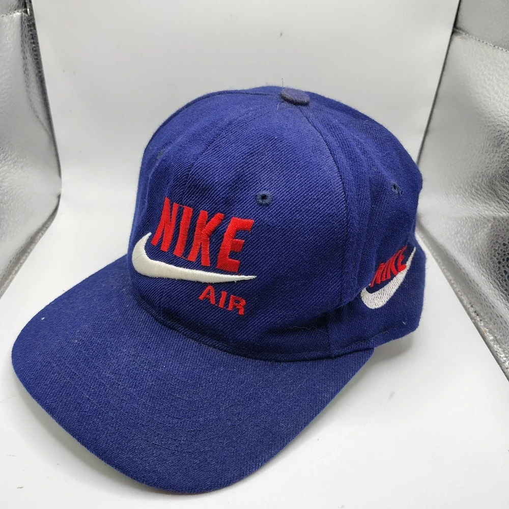 Nike Air Vintage Hat Blue Green Underbrim Wool Blend Mens Cap OSFM